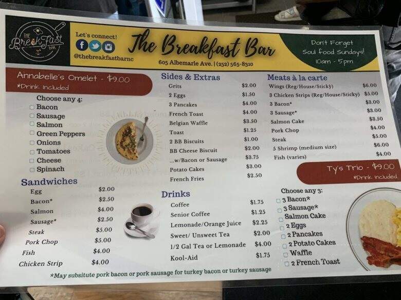 The Breakfast Bar - Greenville, NC menu_pic