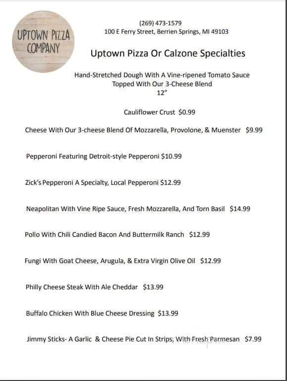 Uptown Pizza Company - Berrien Springs, MI