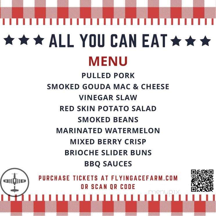 Flying Ace Farm Brewery & Distillery - Lovettsville, VA menu_pic