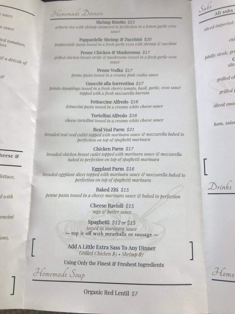 Francesca's Italian Kitchen - Vero Beach, FL menu_pic