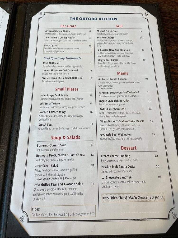 The Oxford Kitchen - Lodi, CA menu_pic