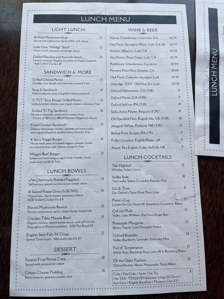 The Oxford Kitchen - Lodi, CA menu_pic