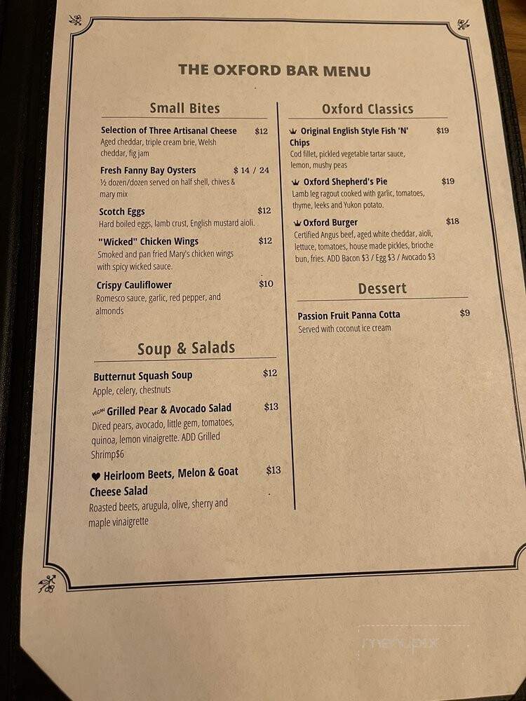 The Oxford Kitchen - Lodi, CA menu_pic