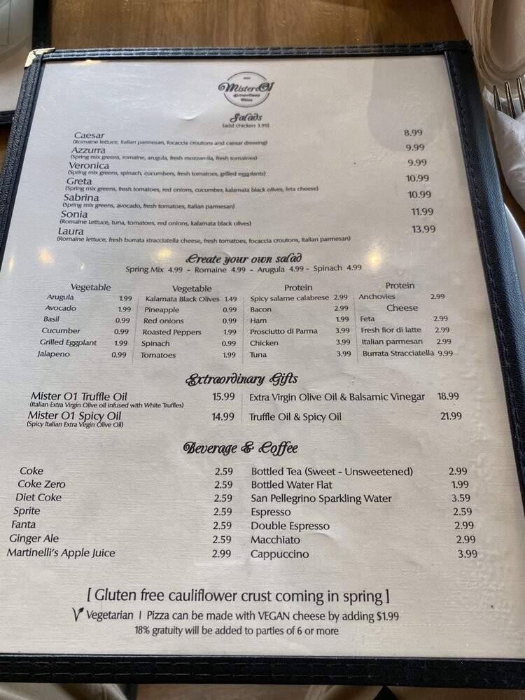 Mister O1 Extraordinary Pizza - Melbourne, FL menu_pic