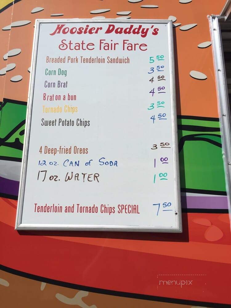 Hoosier Daddy's State Fair Fare - Myrtle Beach, SC menu_pic