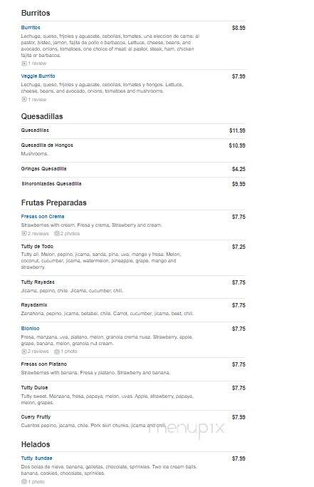 Tutty Frutty - Austin, TX menu_pic