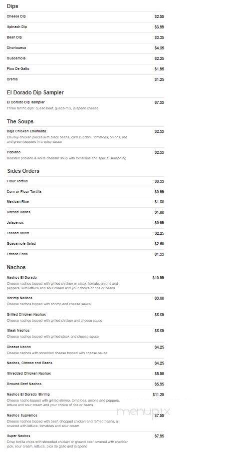 El Dorado - Manchester, KY menu_pic