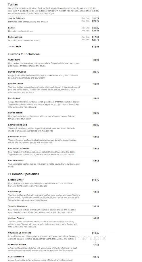 El Dorado - Manchester, KY menu_pic