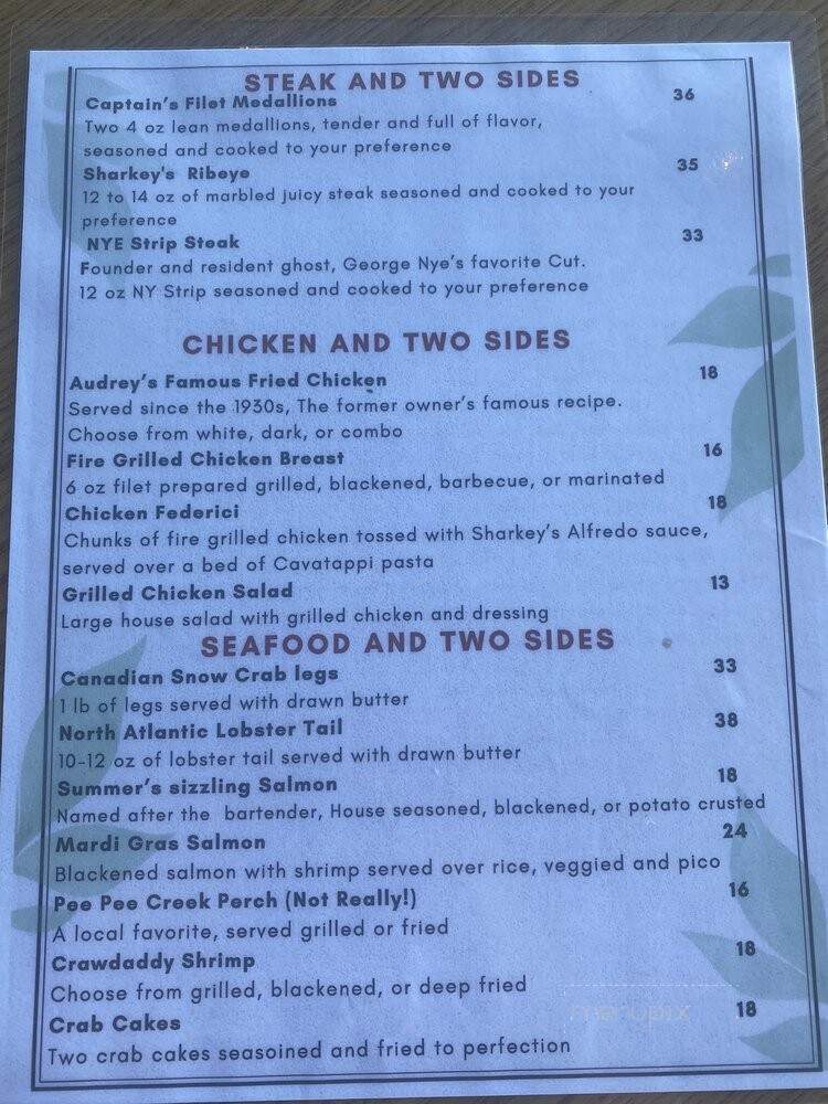 Lake White Club Bar & Grill - Waverly, OH menu_pic