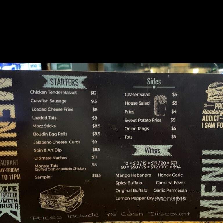 Tavern on Citrus - Harahan, LA menu_pic
