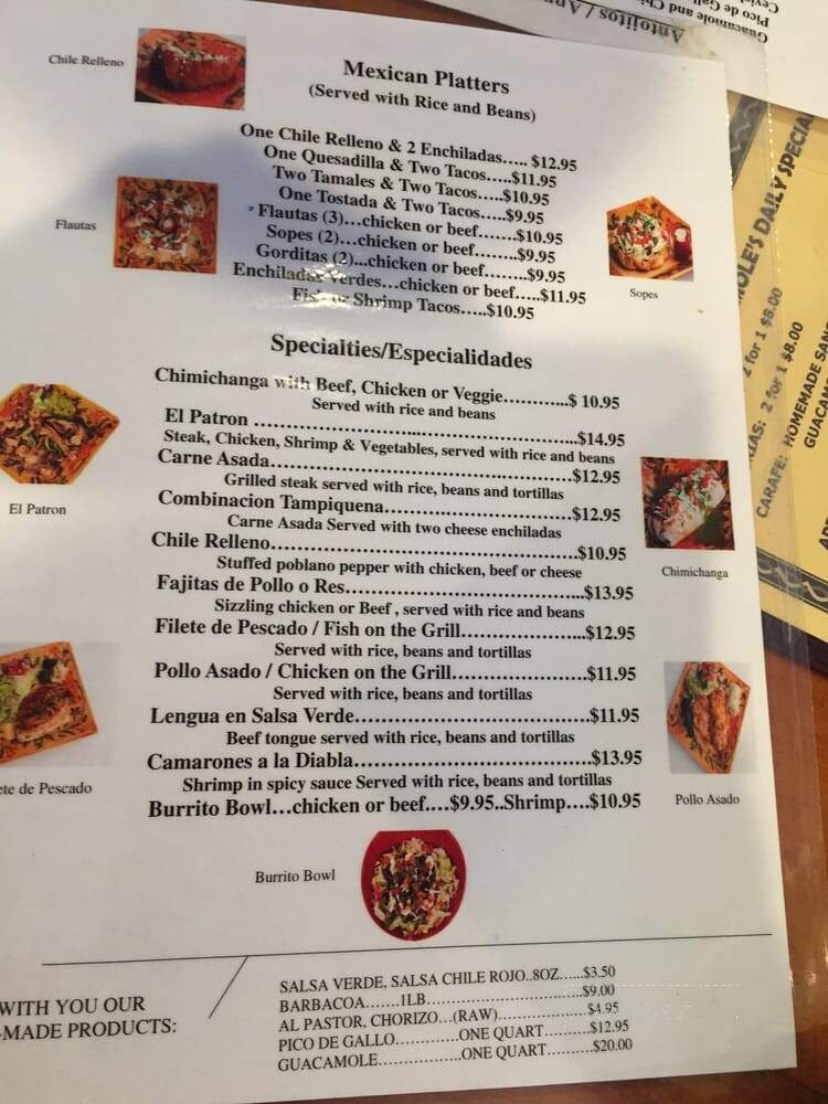 Guacamole Taqueria - Jupiter, FL menu_pic