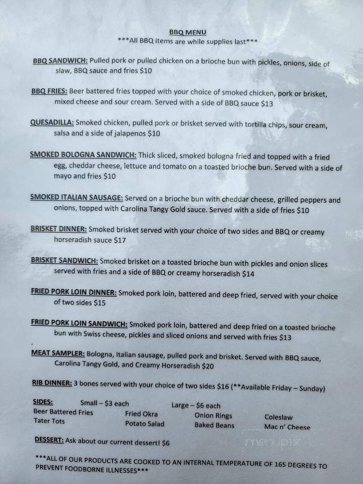 the Bent Wrench Roadhouse - Clarksville, TN menu_pic