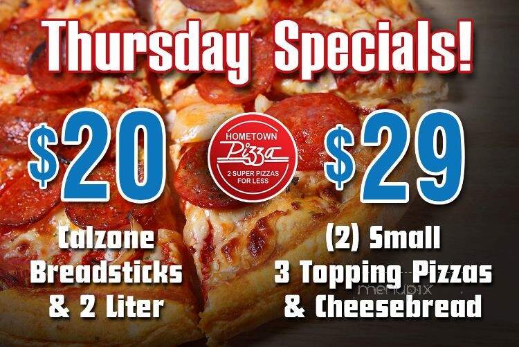 Hometown Pizza at Clarks Cor - Adrian, MI menu_pic