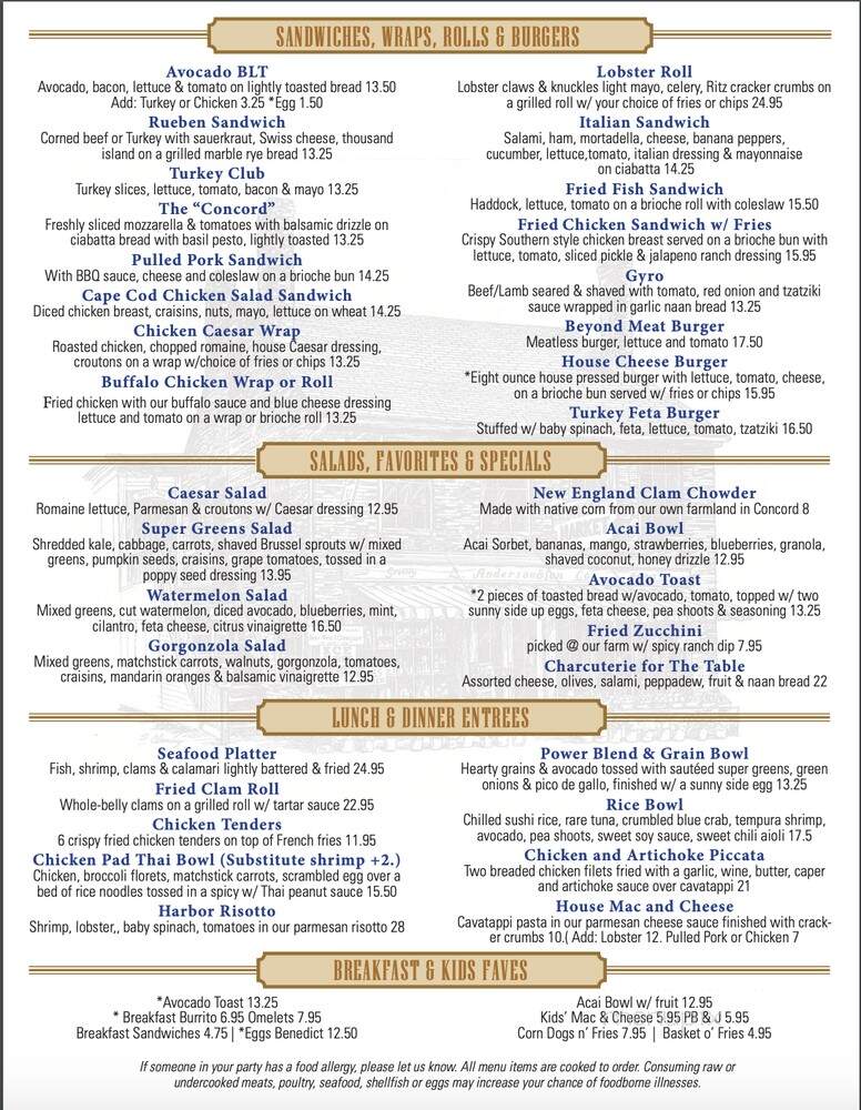 Main Street's Market and Cafe - Concord, MA menu_pic