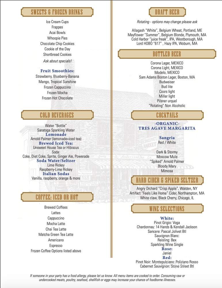 Main Street's Market and Cafe - Concord, MA menu_pic