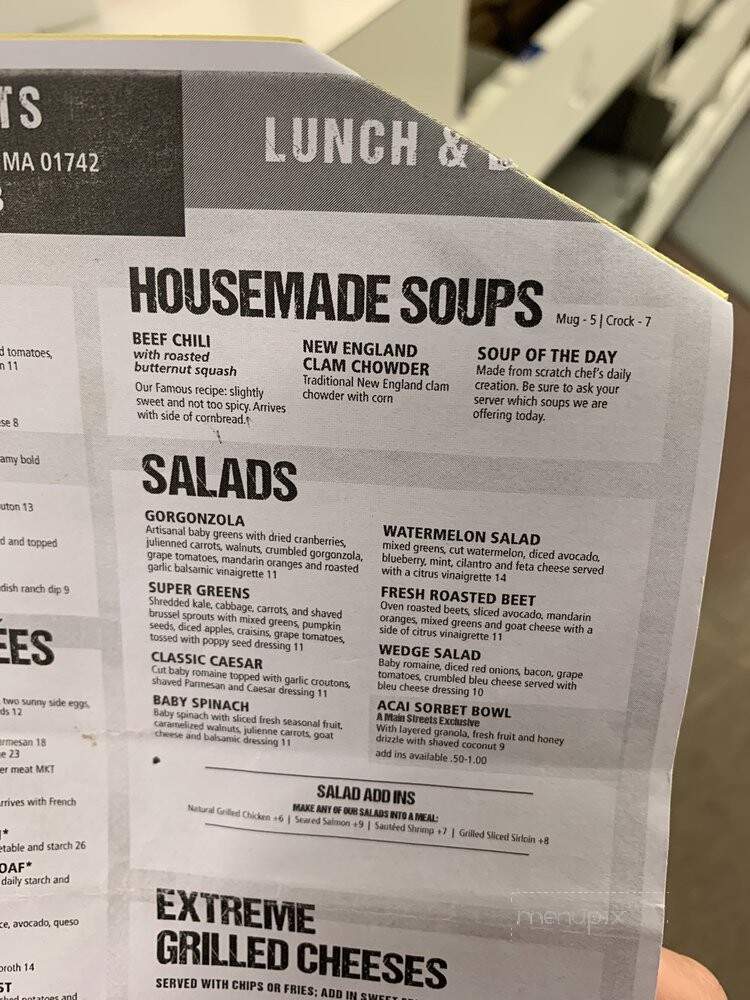 Main Street's Market and Cafe - Concord, MA menu_pic