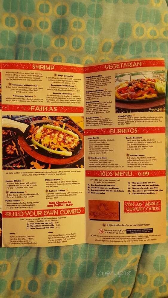 Cinco de Mayo Mexican Restaurant and Bar Westminster - Westminster, MD menu_pic