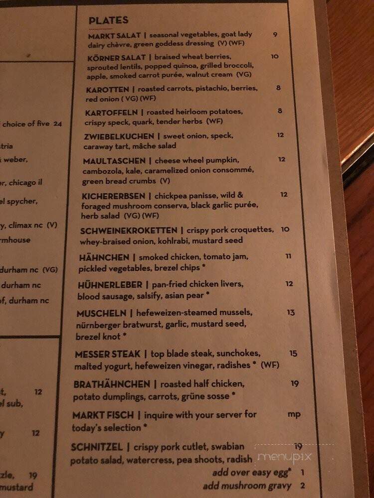 Guglhupf Bakery & Restaurant - Durham, NC menu_pic