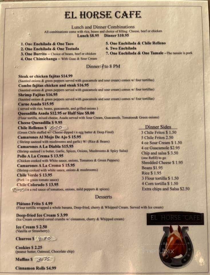 White Horse Coffee & Tea Co - Sutherlin, OR menu_pic