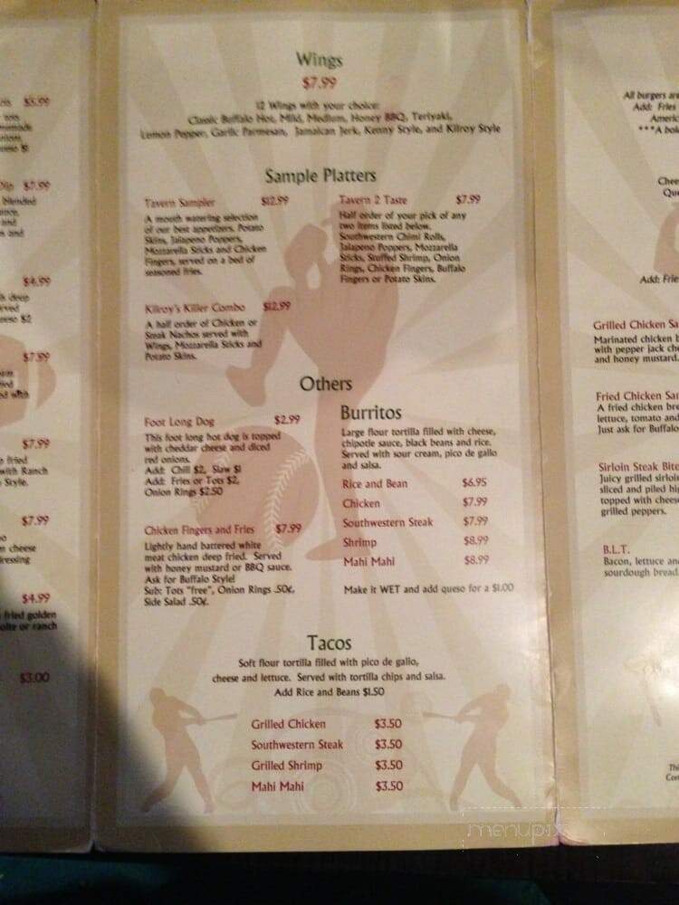 Tavern On 74 - Peachtree City, GA menu_pic