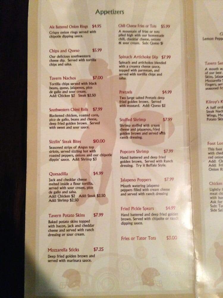 Tavern On 74 - Peachtree City, GA menu_pic