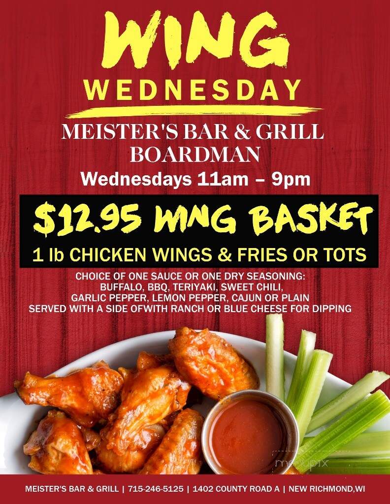 Meister's Place - New Richmond, WI menu_pic