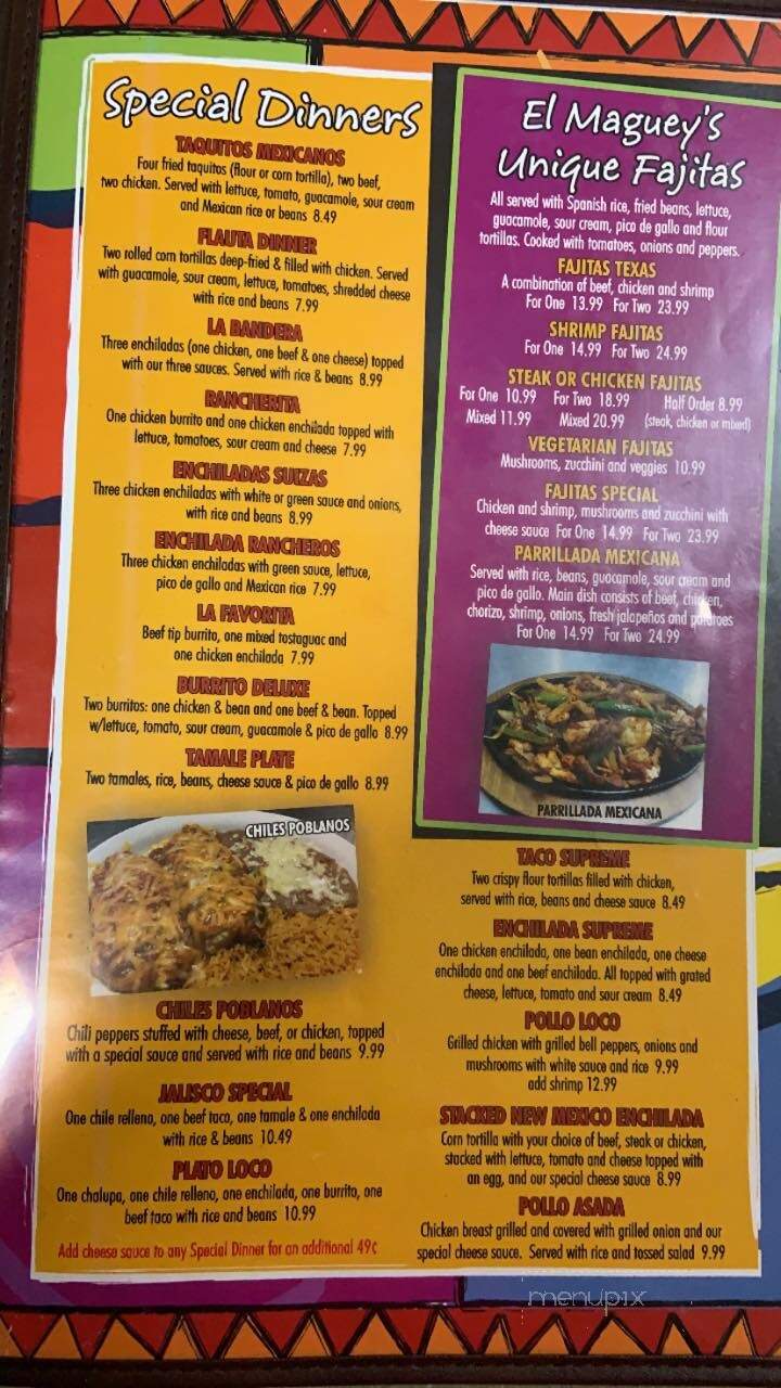 El Maguey - Claremore, OK menu_pic