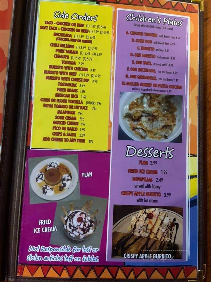 El Maguey - Claremore, OK menu_pic