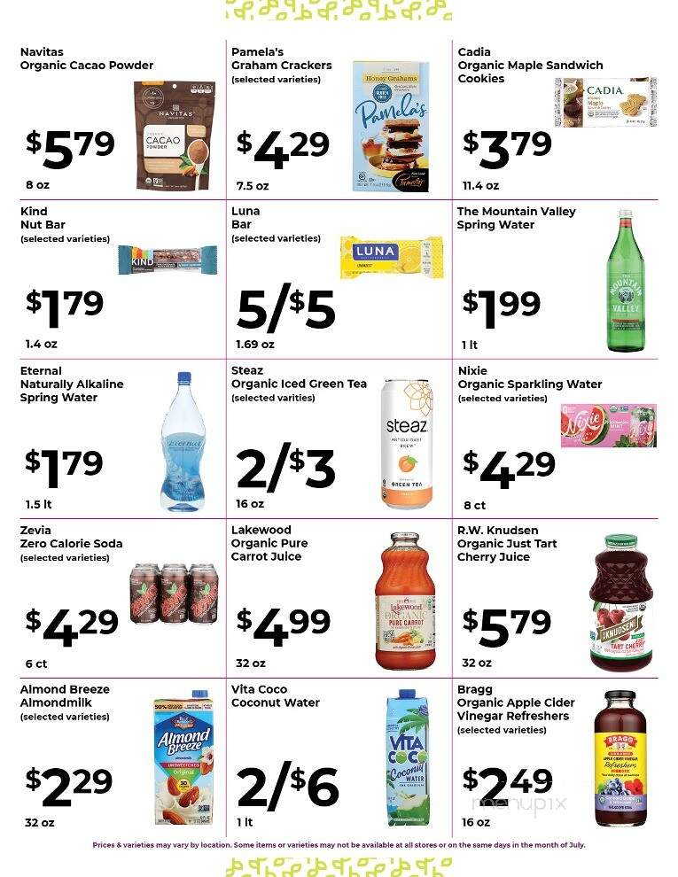 Cornucopia Natural Foods - Galesburg, IL menu_pic