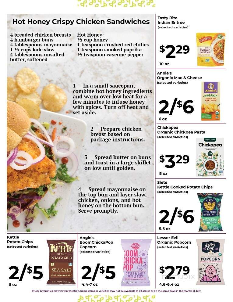 Cornucopia Natural Foods - Galesburg, IL menu_pic