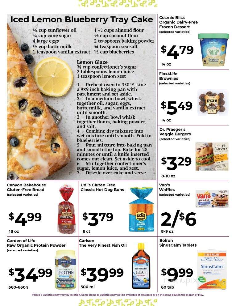 Cornucopia Natural Foods - Galesburg, IL menu_pic