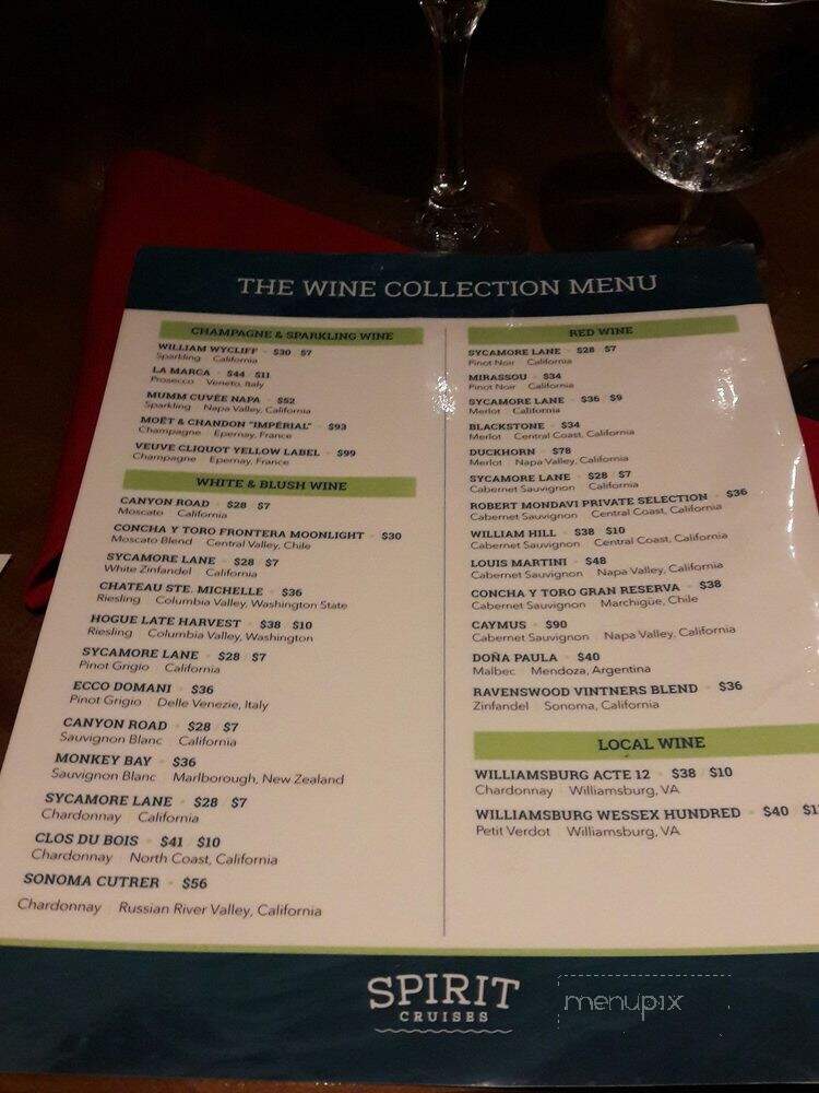 Spirit of Norfolk - Norfolk, VA menu_pic