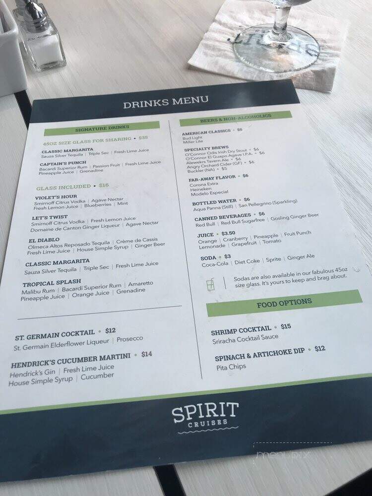 Spirit of Norfolk - Norfolk, VA menu_pic