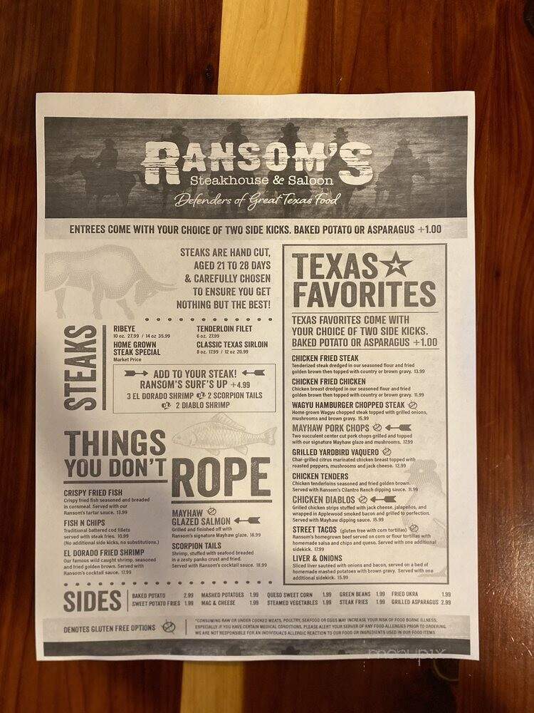 Ransom's Steakhouse - Montgomery, TX