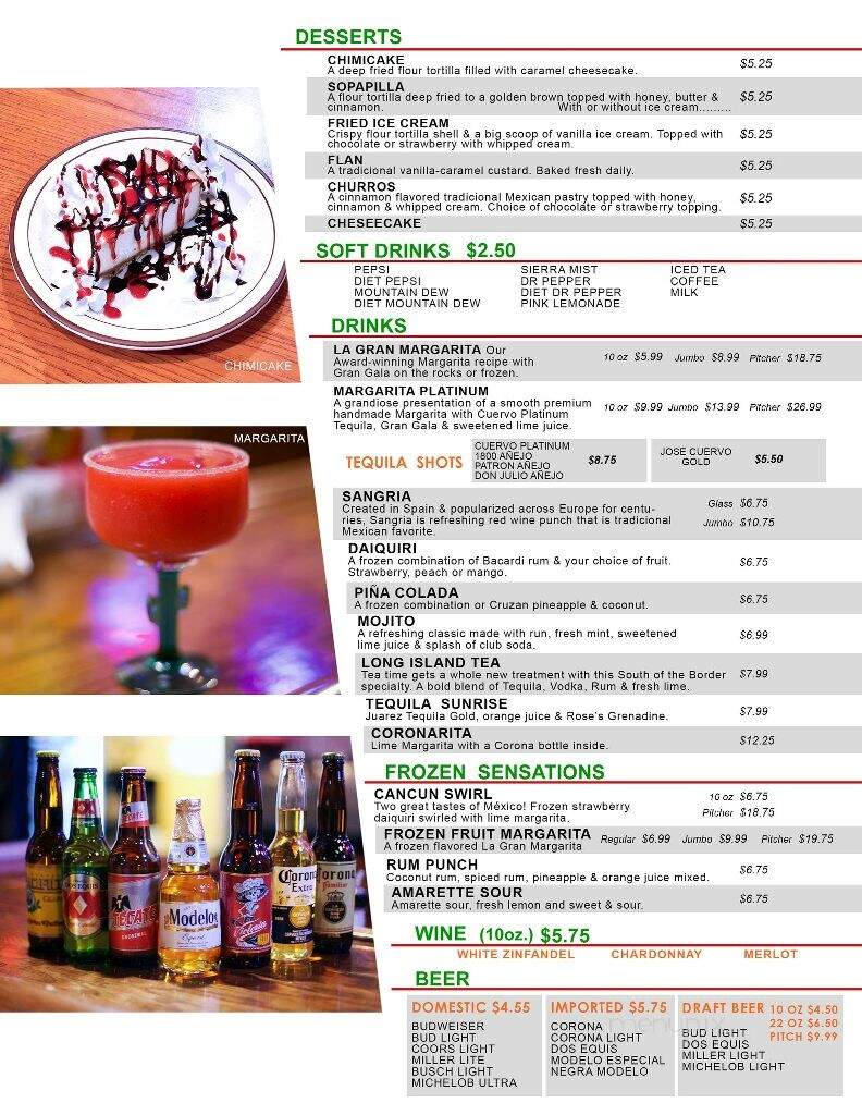 Cancun Mexican Restaurant - Henderson, KY menu_pic