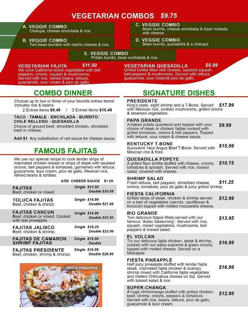 Cancun Mexican Restaurant - Henderson, KY menu_pic