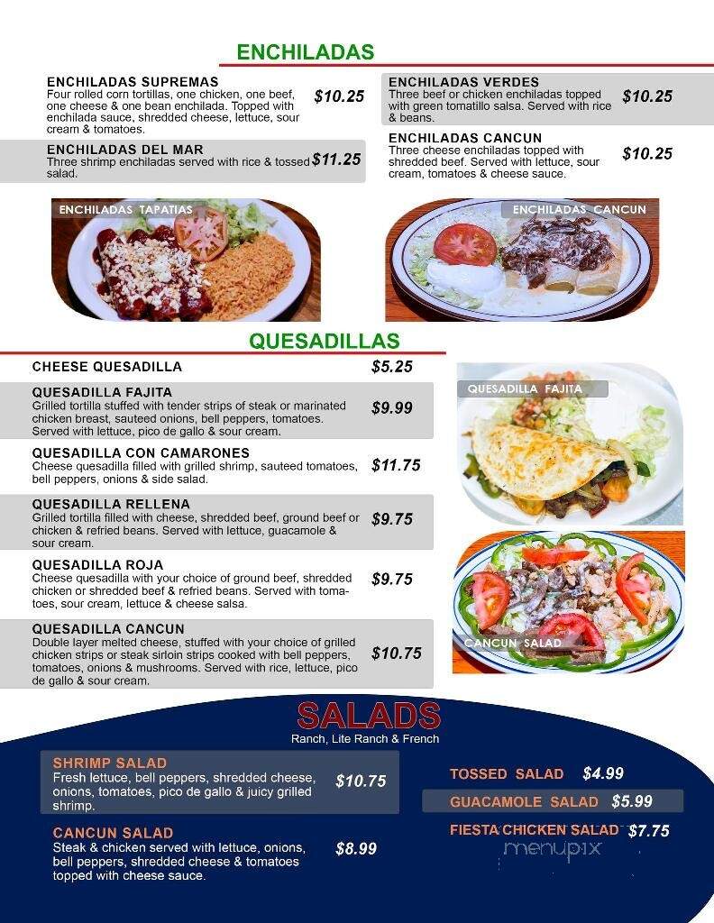 Cancun Mexican Restaurant - Henderson, KY menu_pic