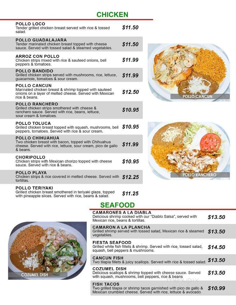 Cancun Mexican Restaurant - Henderson, KY menu_pic
