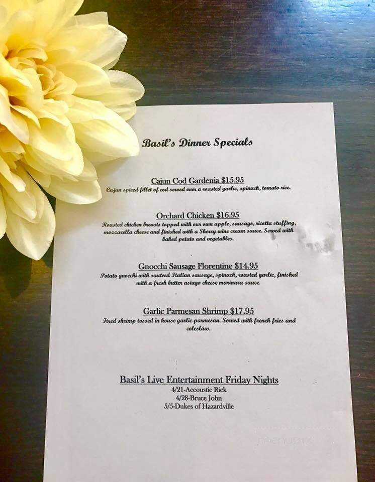 Basil's - Stafford Springs, CT menu_pic
