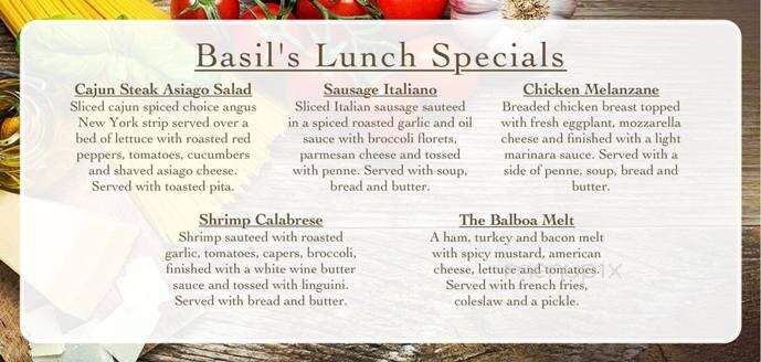Basil's - Stafford Springs, CT menu_pic