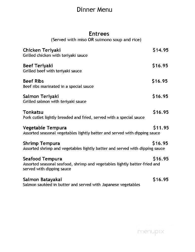 Simon's Sushi - Plano, TX menu_pic