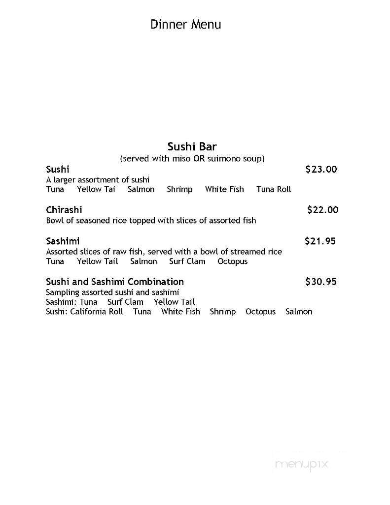 Simon's Sushi - Plano, TX menu_pic