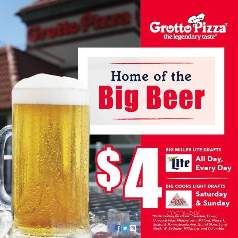 Grotto Pizza - Seaford, DE menu_pic