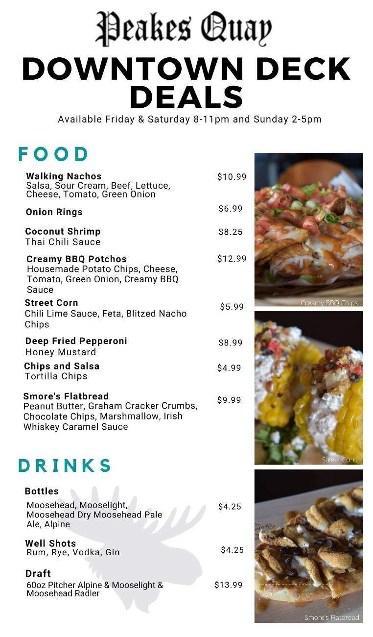 Peakes Quay Restaurant & Bar - Charlottetown, PE menu_pic