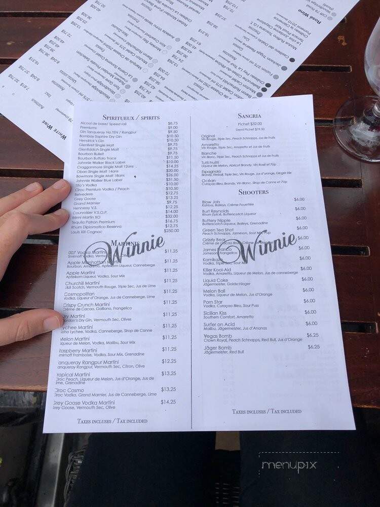 Sir Winston Churchill Pub - Montreal, QC menu_pic