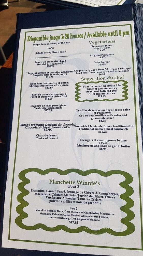 Sir Winston Churchill Pub - Montreal, QC menu_pic