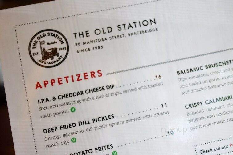The Old Station Restaurant - Bracebridge, ON menu_pic