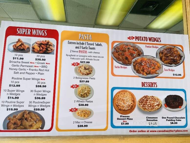 Canadian 2 for 1 Pizza - Nelson, BC menu_pic