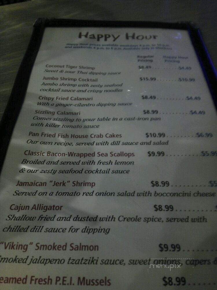The Fish House - Markham, ON menu_pic