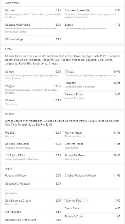 Terrace Lakes Ranch Restaurant - Garden Valley, ID menu_pic